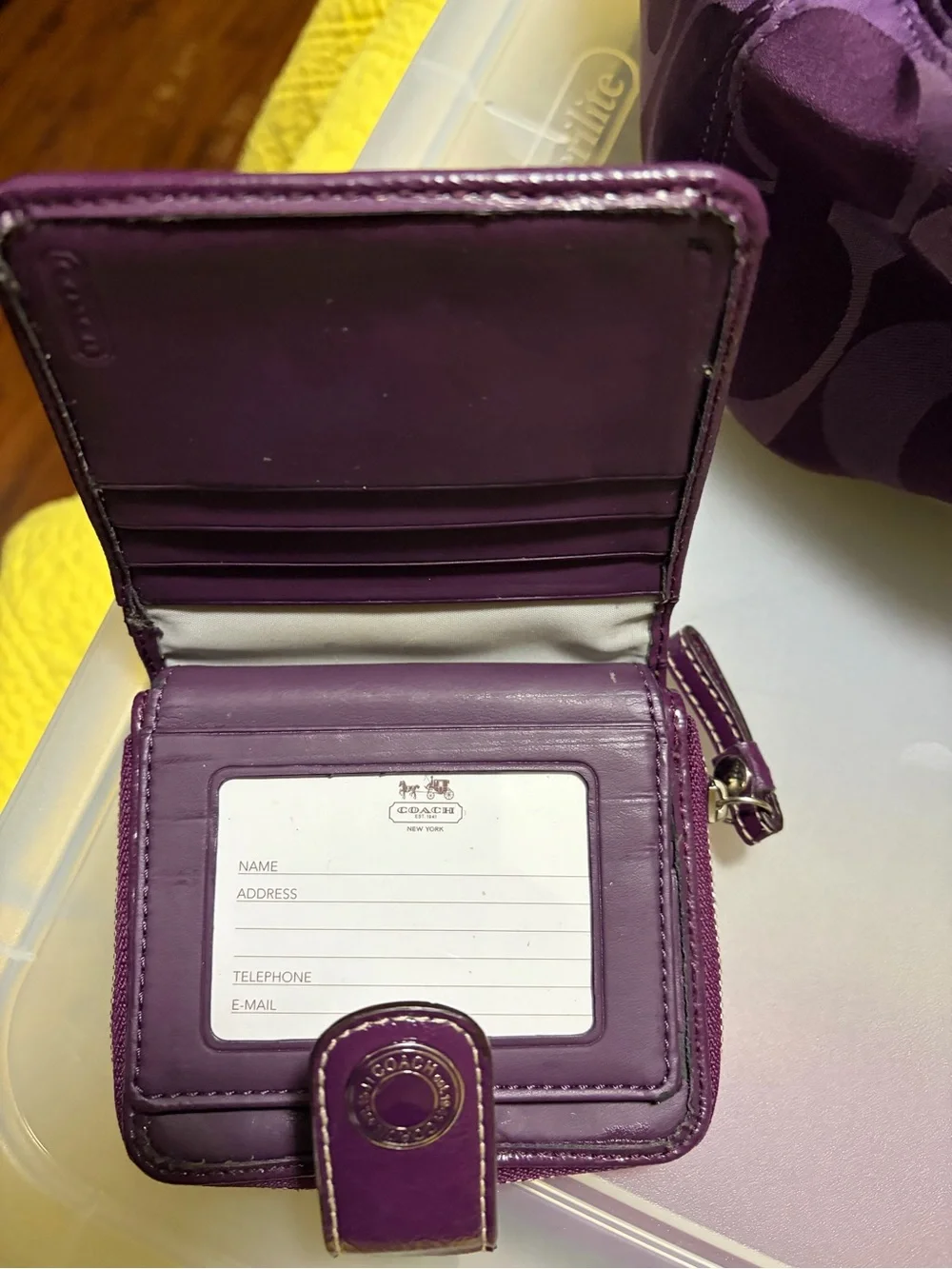 Coach Purple Signature Jacquard Hobo Bag - Picture 5 of 5